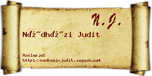 Nádházi Judit névjegykártya